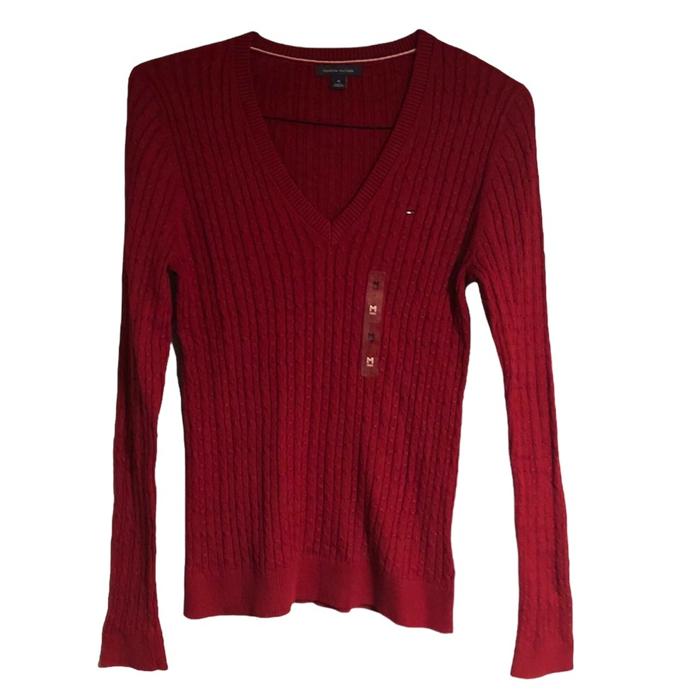 Not for sale. Tommy Hilfiger solid V-Neck women sweater.
